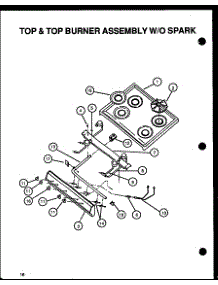 05 - Top & Top Burnerassy W / O Spark parts for Amana Range CBP26AA from AppliancePartsPros.com