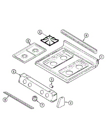 06 - Top Assembly parts for Admiral Range CBR3765AGC from AppliancePartsPros.com