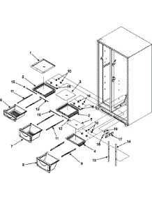 04 - Crisper Assembly (Gc2225gek3 / 5 / 9) parts for Admiral Refrigerator GC2225GEK9 from AppliancePartsPros.com