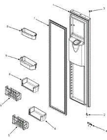 09 - Freezer Door (Gc2225gek3 / 5 / 9) parts for Admiral Refrigerator GC2225GEK9 from AppliancePartsPros.com