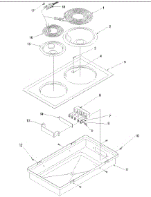 09 - Open Coil Cooktop - Cc1e / W parts for Amana Cartridge CC13E / P1155203S E from AppliancePartsPros.com
