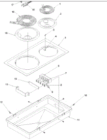 10 - Open Coil Cooktop - Cc1ef / Wf parts for Amana Cartridge CC13E / P1155203S E from AppliancePartsPros.com