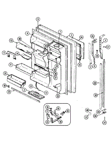 04 - Fresh Food Door parts for Maytag Refrigerator GT18Y8DA from AppliancePartsPros.com