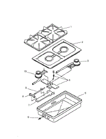 02 - Top Burner Assembly - Cc25, And Cc27 parts for Amana Range CC27 / P1133350N from AppliancePartsPros.com