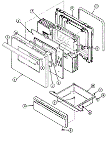 03 - Door / Drawer (Cc3531wrw, Cc3531wrv) parts for Crosley Range CC3531WRV from AppliancePartsPros.com