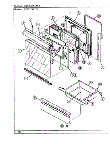 04 - Door / Drawer (Cc3531xrx) parts for Crosley Range CC3531XRW from AppliancePartsPros.com