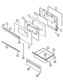 03 - Door / Drawer (Cc3531xux) parts for Crosley Range CC3531XUW from AppliancePartsPros.com