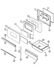04 - Door / Drawer (Ser. Pre. 21) parts for Crosley Range CC3872XVA from AppliancePartsPros.com