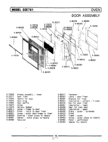08 - Door Assembly parts for Maytag Oven CCE701 from AppliancePartsPros.com