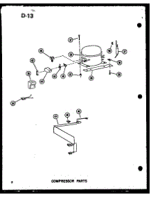 02 - Compressor Parts parts for Amana Freezer CD9-C / P6032138W C from AppliancePartsPros.com