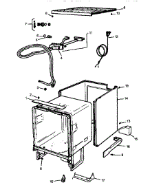 04 - Outer Case / Unicouple Components parts for Amana Dishwasher CDC550CL / P1188329W from AppliancePartsPros.com