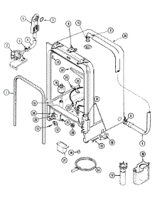 07 - Tub parts for Crosley Dishwasher CDC610B from AppliancePartsPros.com