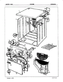 05 - Exterior (Orig. Rev. A-D) parts for Crosley Dryer CDE20M8 from AppliancePartsPros.com