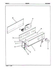 02 - Control Panel (Orig. Rev. A-D) parts for Crosley Dryer CDE20P6W from AppliancePartsPros.com