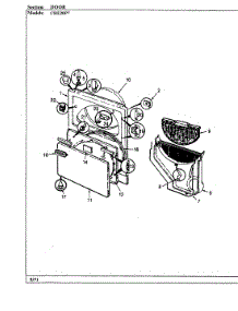 03 - Door parts for Crosley Dryer CDE20P7W from AppliancePartsPros.com