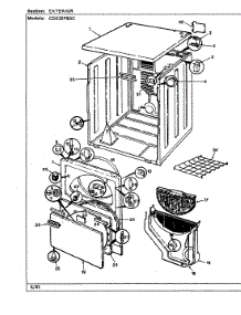 03 - Exterior (Cde20p8dc) parts for Crosley Dryer CDE20P8DC from AppliancePartsPros.com