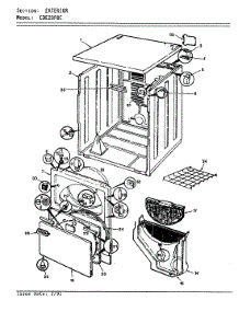 03 - Exterior parts for Crosley Dryer CDE20P8WC from AppliancePartsPros.com