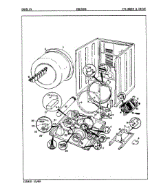 02 - Cylinder & Drive (Orig. & Rev.A-C) parts for Crosley Dryer CDE25P6A from AppliancePartsPros.com