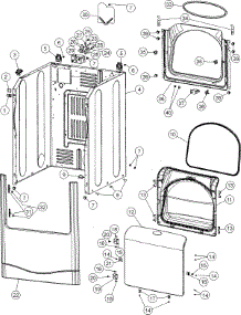 02 - Cabinet parts for Crosley Dryer CDE4205AYJ from AppliancePartsPros.com
