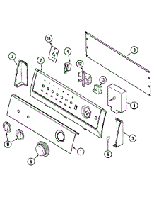 02 - Control Panel parts for Crosley Dryer CDE7000W from AppliancePartsPros.com