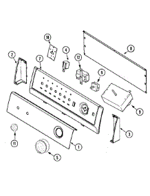 02 - Control Panel parts for Crosley Dryer CDE7500AZW from AppliancePartsPros.com
