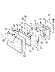 06 - Door parts for Maytag Range CDE8300ADB from AppliancePartsPros.com