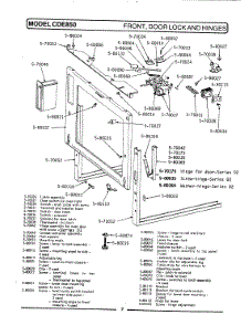 12 - Front, Door Lock & Hinges parts for Maytag Range CDE850 from AppliancePartsPros.com