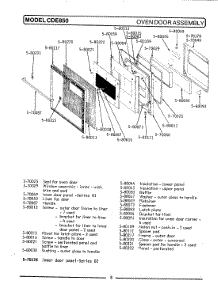 17 - Oven Door Assembly parts for Maytag Range CDE850 from AppliancePartsPros.com