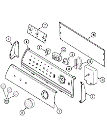 02 - Control Panel parts for Crosley Dryer CDE8500AZW from AppliancePartsPros.com
