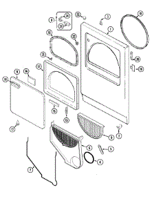 04 - Door parts for Crosley Dryer CDE8500W from AppliancePartsPros.com