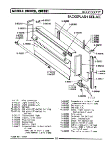 03 - Backsplash / Deluxe - Accessory parts for Maytag Range CDE851 from AppliancePartsPros.com