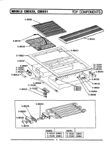 16 - Top Assembly parts for Maytag Range CDE851 from AppliancePartsPros.com