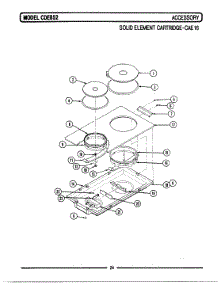 12 - Solid Element Cartridge (Cae16) parts for Maytag Range CDE852 from AppliancePartsPros.com