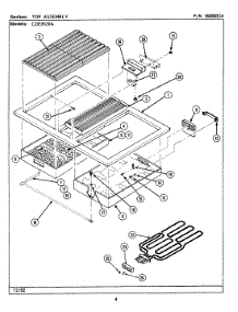 08 - Top Assembly parts for Maytag Range CDE8520ACB from AppliancePartsPros.com