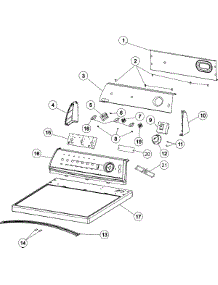 03 - Control Panel & Top parts for Crosley Dryer CDE9505W from AppliancePartsPros.com