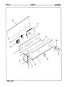 02 - Control Panel (Orig. Rev. A-D) parts for Crosley Dryer CDG20P6W from AppliancePartsPros.com