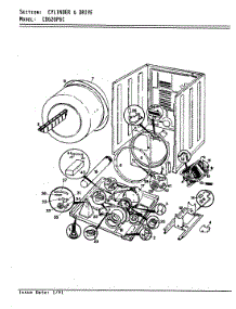 02 - Cylinder & Drive parts for Crosley Dryer CDG20P6WC from AppliancePartsPros.com
