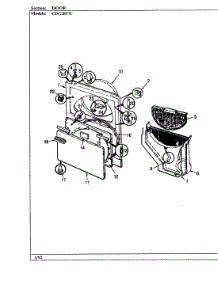 03 - Door parts for Crosley Dryer CDG20P7WC from AppliancePartsPros.com