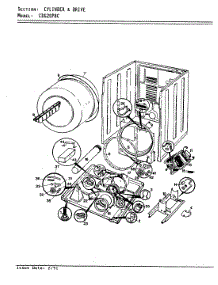 02 - Cylinder & Drive parts for Crosley Dryer CDG20P8AC from AppliancePartsPros.com