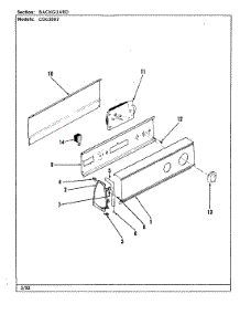 02 - Control Panel parts for Crosley Dryer CDG20R7W from AppliancePartsPros.com