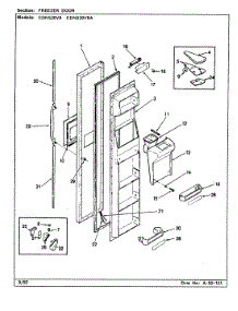02 - Freezer Door parts for Maytag Refrigerator CDNS20V8A / CR08A from AppliancePartsPros.com