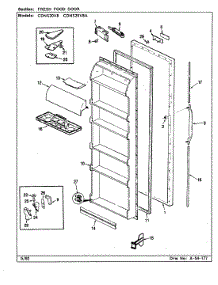 04 - Fresh Food Door parts for Maytag Refrigerator CDNS20V8A / CR08A from AppliancePartsPros.com
