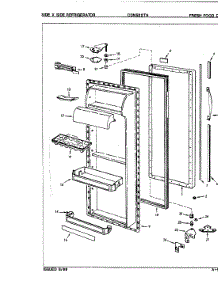 04 - Fresh Food Door parts for Maytag Refrigerator CDNS22T9A / 8L07A from AppliancePartsPros.com
