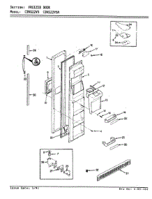 02 - Freezer Door parts for Maytag Refrigerator CDNS22V9 / BR35A from AppliancePartsPros.com