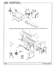 06 - Ice Maker & Bin parts for Maytag Refrigerator CDNS22V9 / BR35G from AppliancePartsPros.com