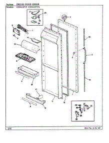 04 - Fresh Food Door parts for Maytag Refrigerator CDNS22V9A / CR36A from AppliancePartsPros.com