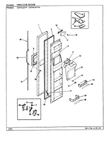 02 - Freezer Door parts for Maytag Refrigerator CDNS22V9A / BR36G from AppliancePartsPros.com