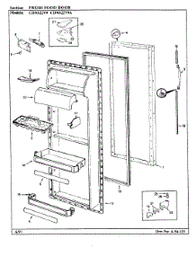 04 - Fresh Food Door parts for Maytag Refrigerator CDNS22V9A / BR36E from AppliancePartsPros.com