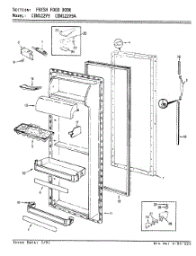 04 - Fresh Food Door parts for Maytag Refrigerator CDNS22V9A / AR36A from AppliancePartsPros.com