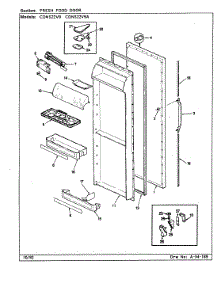04 - Fresh Food Door parts for Maytag Refrigerator CDNS22V9A / CR38A from AppliancePartsPros.com